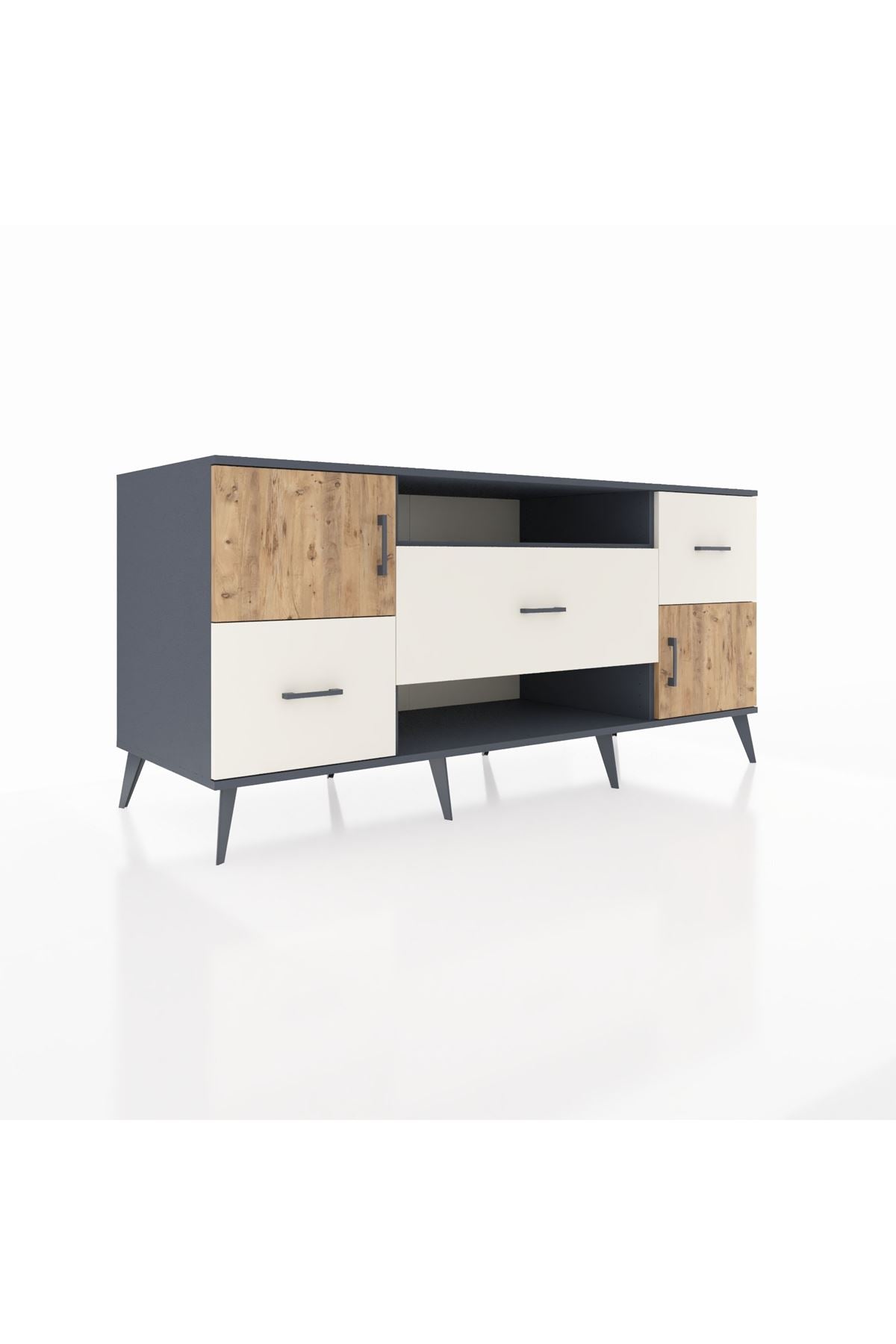 Kronos Konsol 2 Raflı 3 Çekmeceli 2 Kapaklı 176x59x83 - S610M020V10C