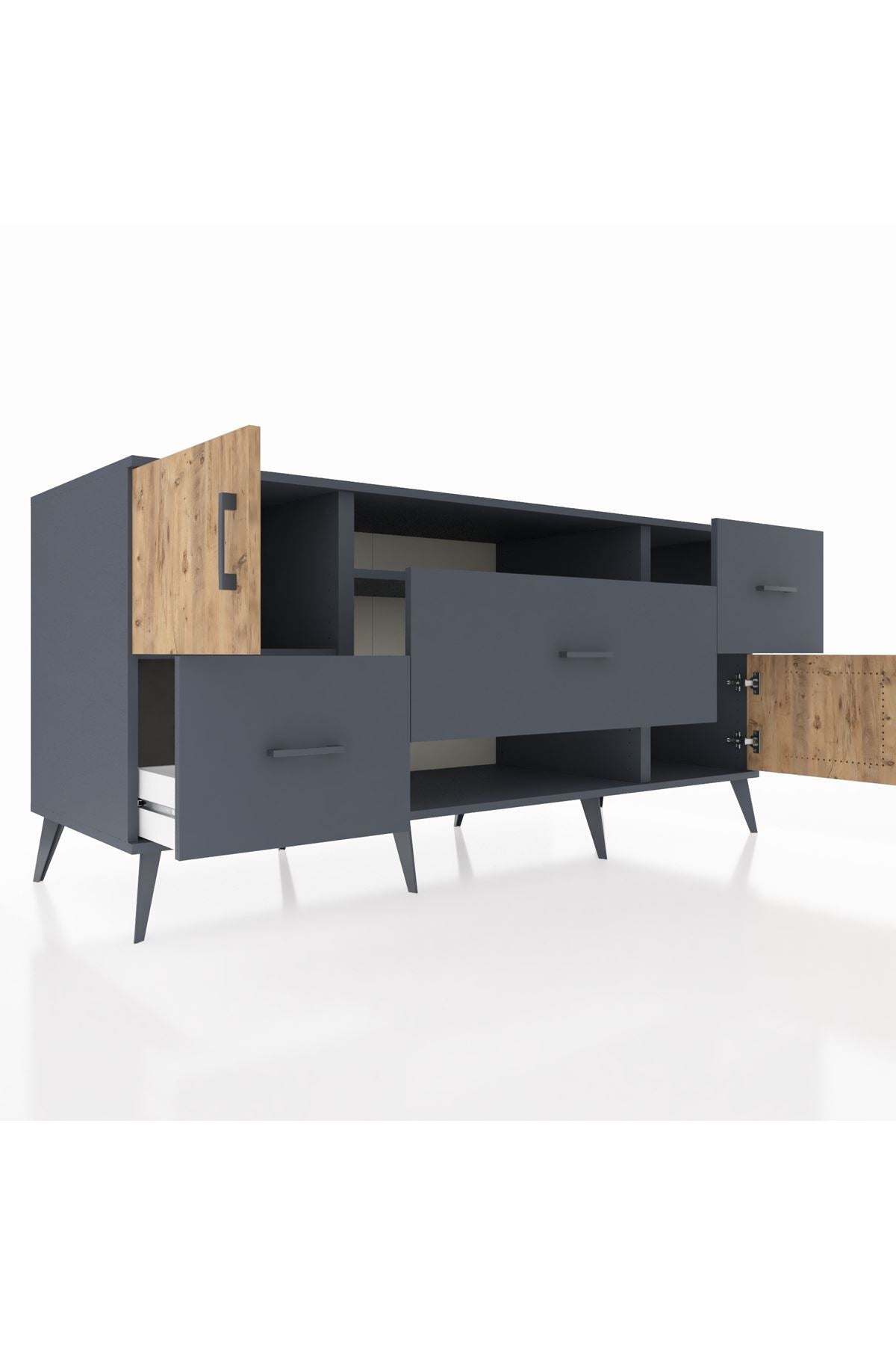 Kronos Konsol 2 Raflı 3 Çekmeceli 2 Kapaklı 176x59x83 - S610M020V11C