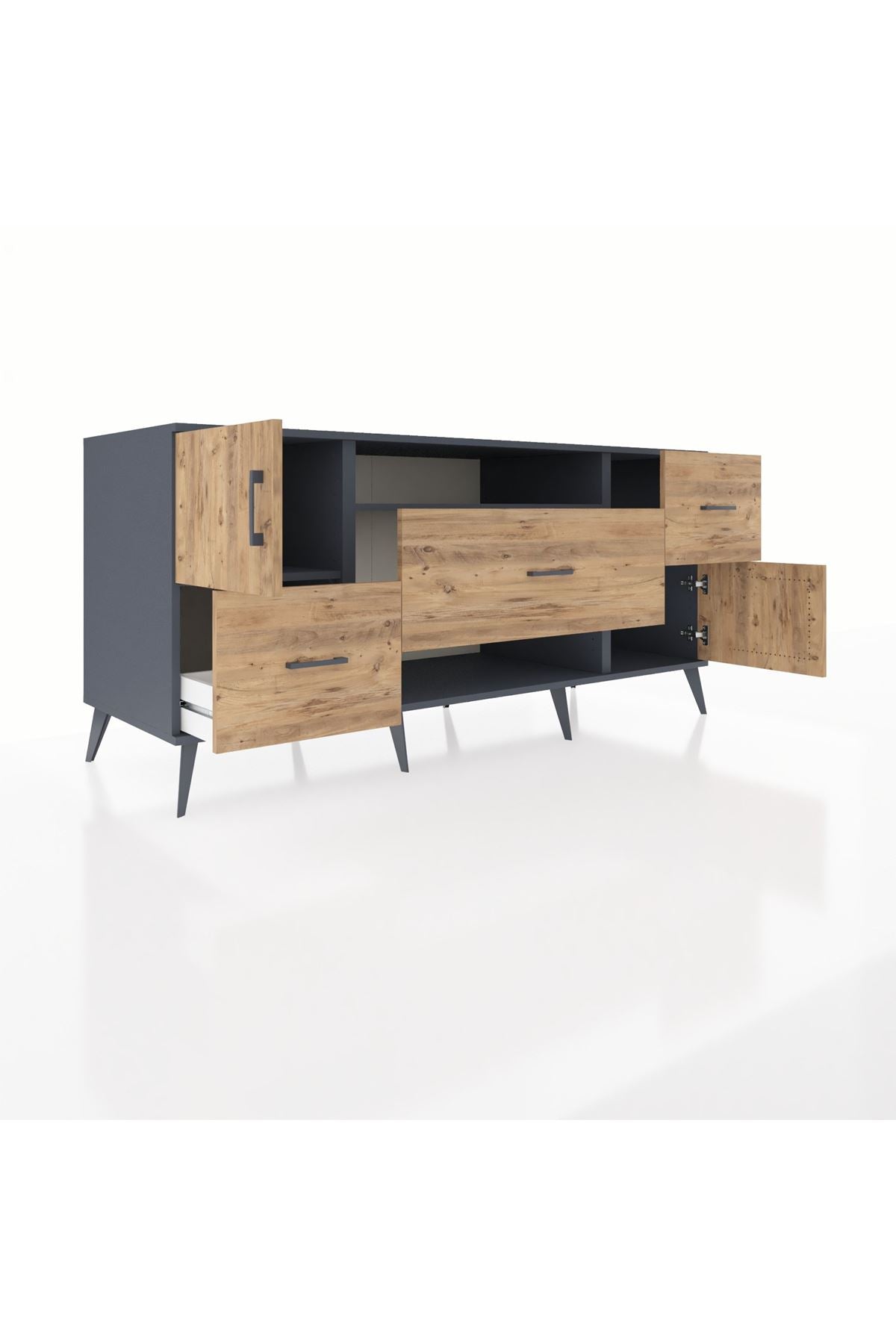 Kronos Konsol 2 Raflı 3 Çekmeceli 2 Kapaklı 176x59x83 - S610M020V12C