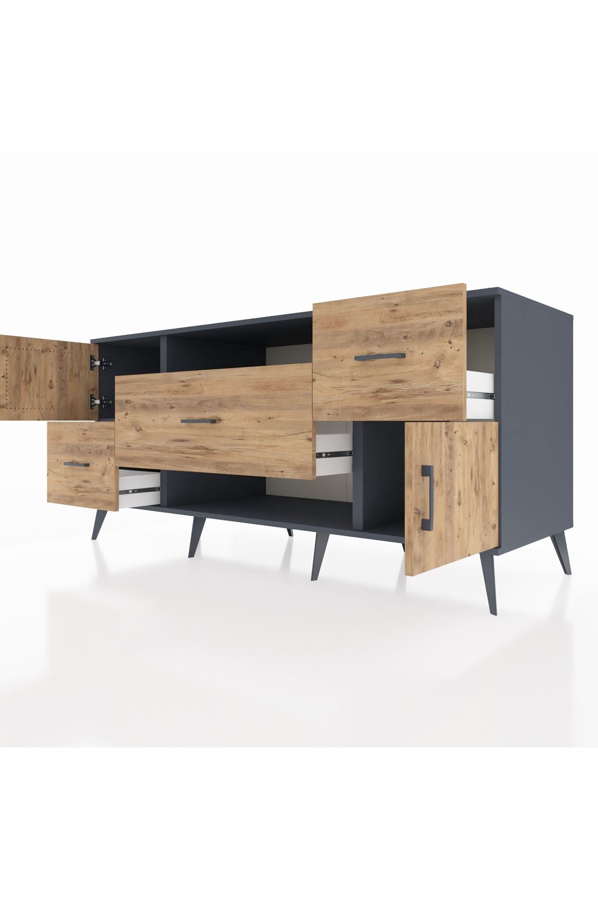 Kronos Konsol 2 Raflı 3 Çekmeceli 2 Kapaklı 176x59x83 - S610M020V12C