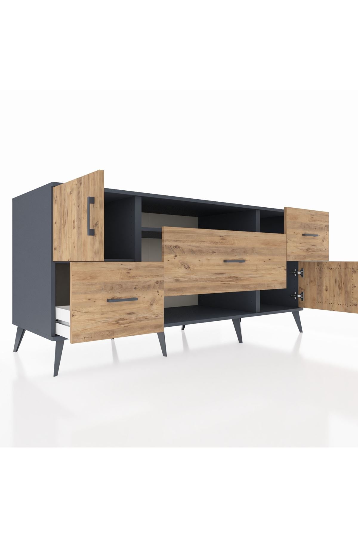 Kronos Konsol 2 Raflı 3 Çekmeceli 2 Kapaklı 176x59x83 - S610M020V12C