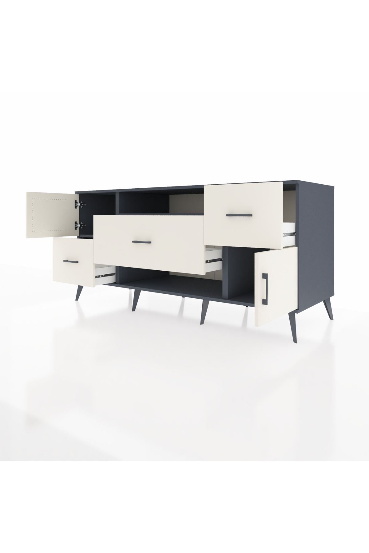 Kronos Konsol 2 Raflı 3 Çekmeceli 2 Kapaklı 176x59x83 - S610M020V13C