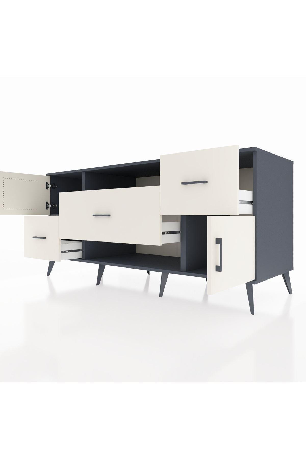 Kronos Konsol 2 Raflı 3 Çekmeceli 2 Kapaklı 176x59x83 - S610M020V13C