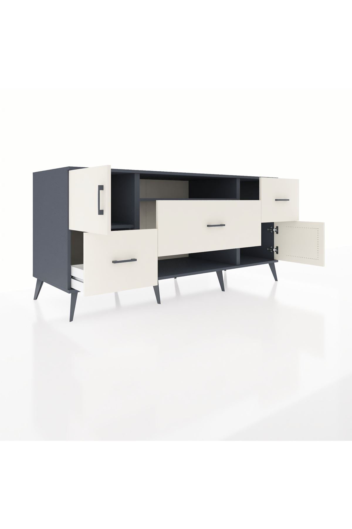 Kronos Konsol 2 Raflı 3 Çekmeceli 2 Kapaklı 176x59x83 - S610M020V13C