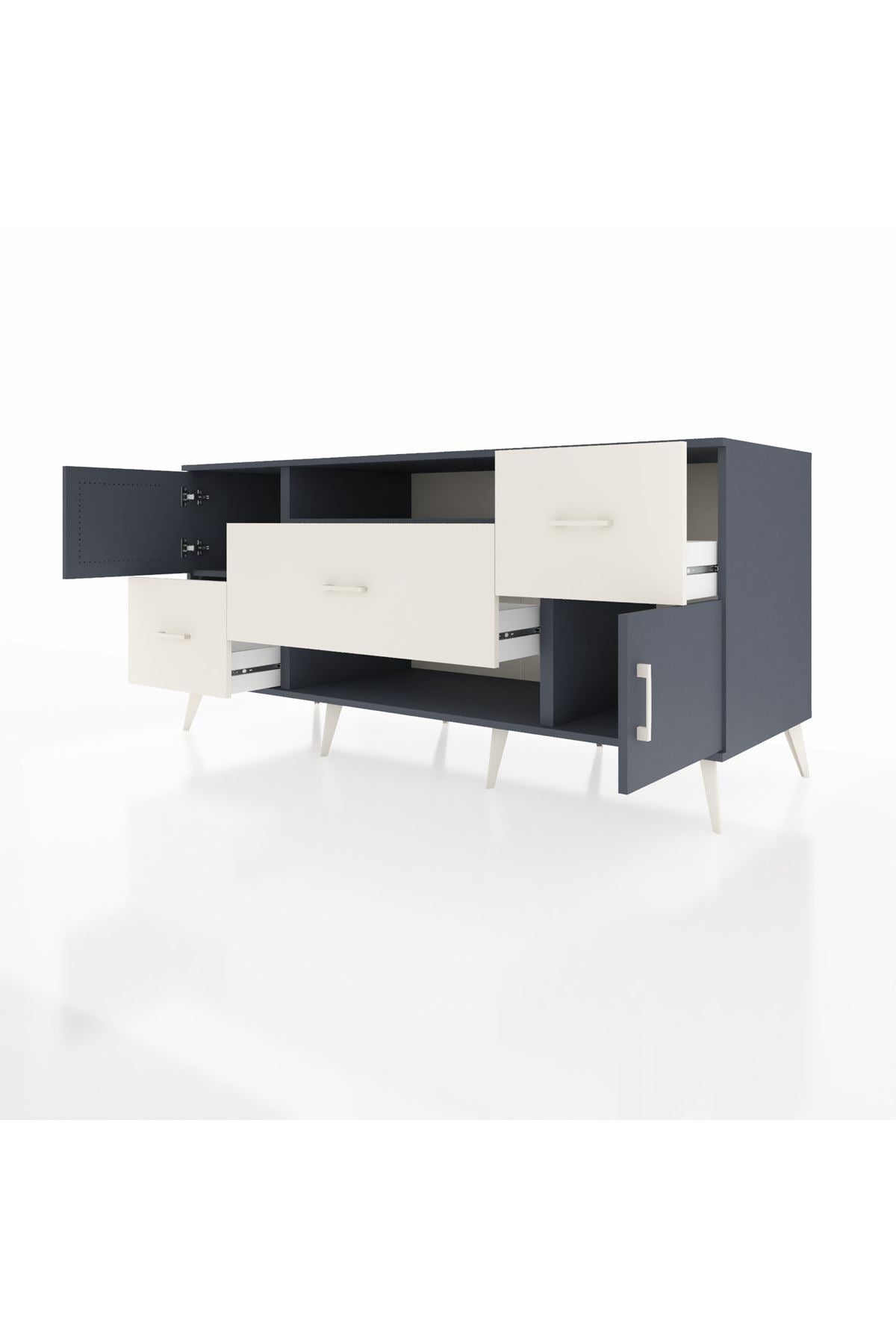 Kronos Konsol 2 Raflı 3 Çekmeceli 2 Kapaklı 176x59x83 - S610M020V16C