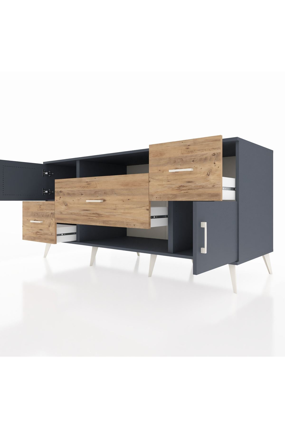 Kronos Konsol 2 Raflı 3 Çekmeceli 2 Kapaklı 176x59x83 - S610M020V18C