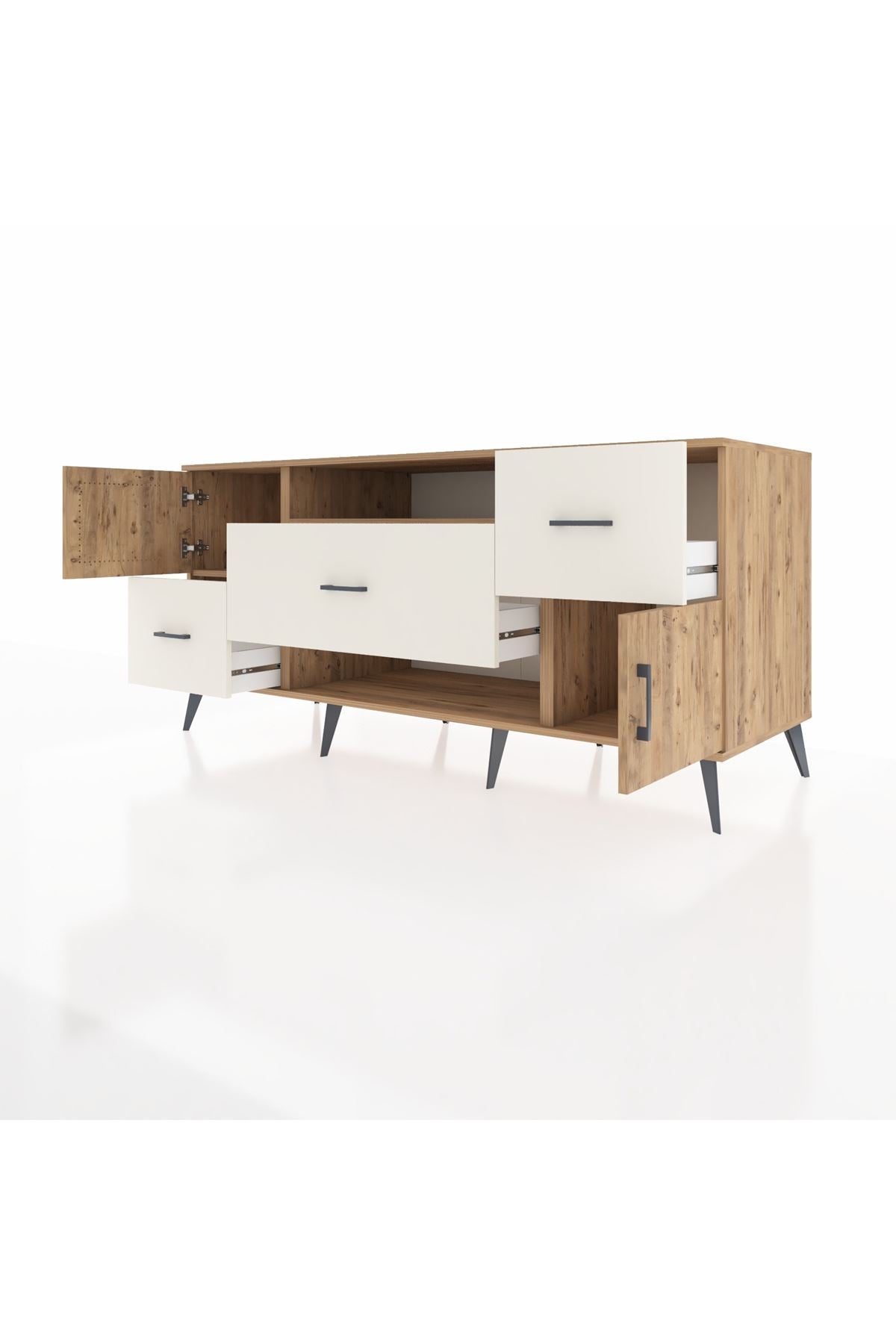 Kronos Konsol 2 Raflı 3 Çekmeceli 2 Kapaklı 176x59x83 - S610M020V19C