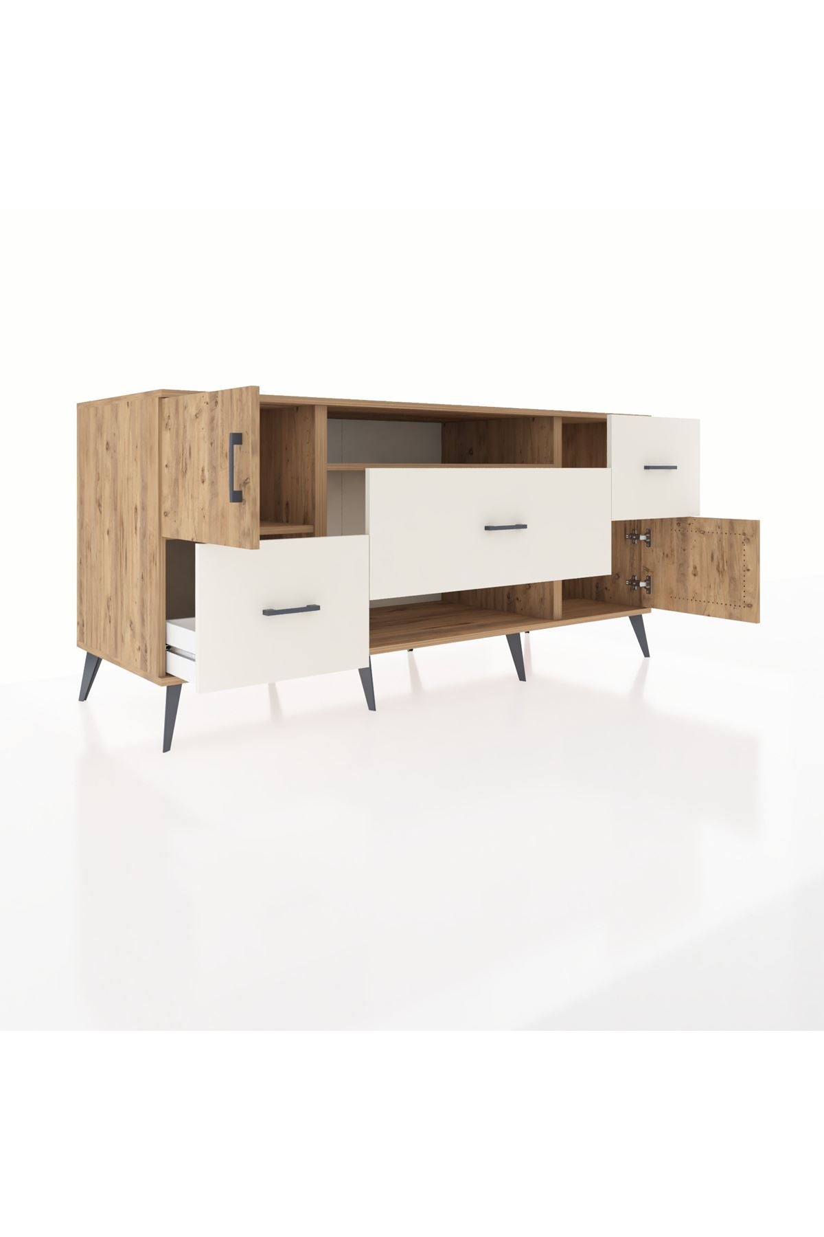 Kronos Konsol 2 Raflı 3 Çekmeceli 2 Kapaklı 176x59x83 - S610M020V19C