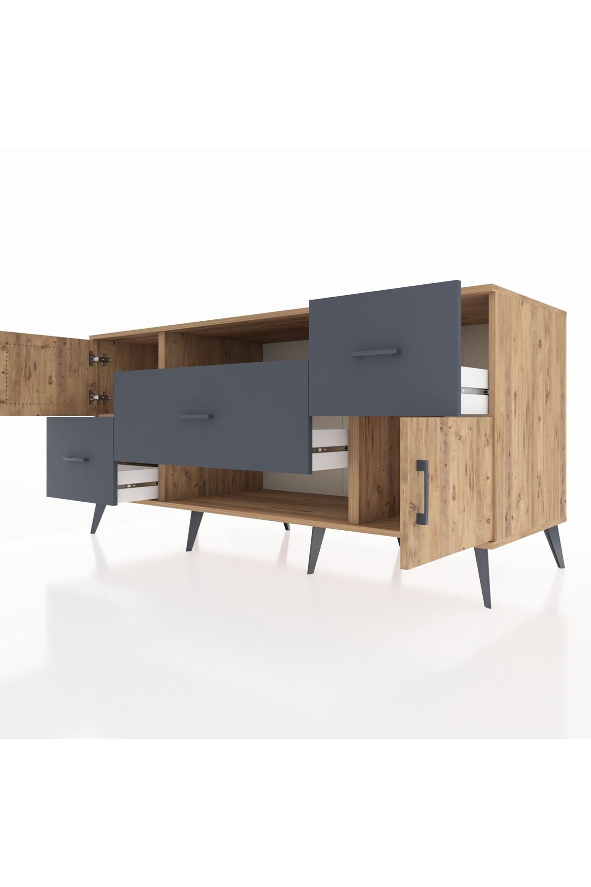 Kronos Konsol 2 Raflı 3 Çekmeceli 2 Kapaklı 176x59x83 - S610M020V20C