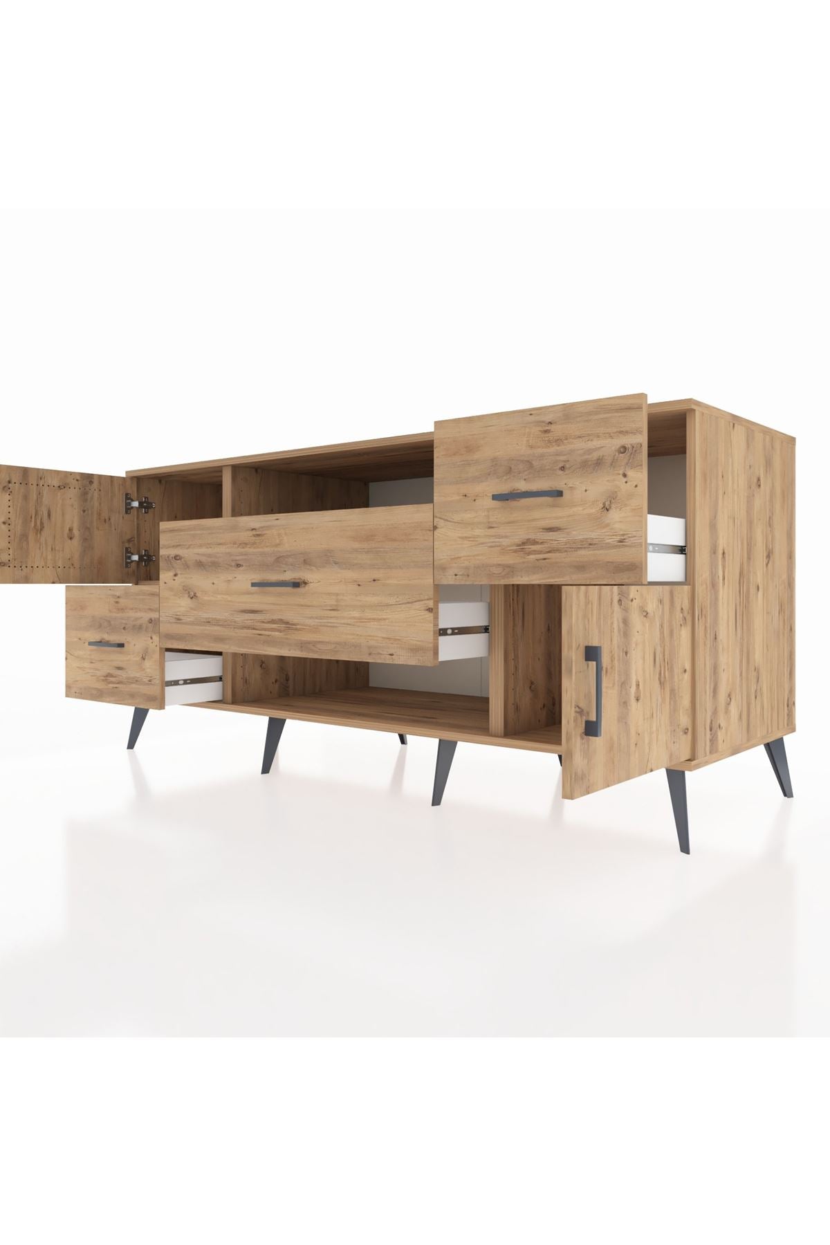 Kronos Konsol 2 Raflı 3 Çekmeceli 2 Kapaklı 176x59x83 - S610M020V21C