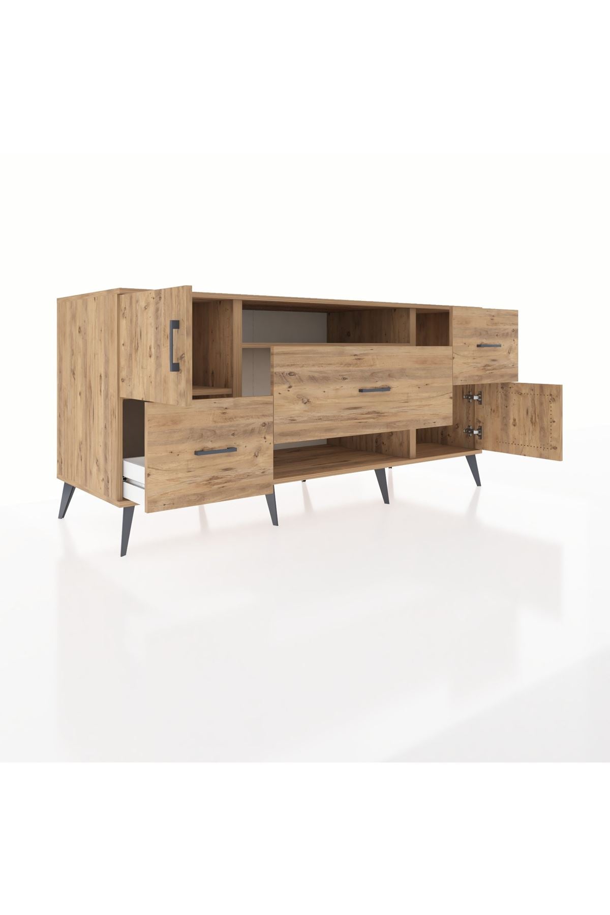 Kronos Konsol 2 Raflı 3 Çekmeceli 2 Kapaklı 176x59x83 - S610M020V21C