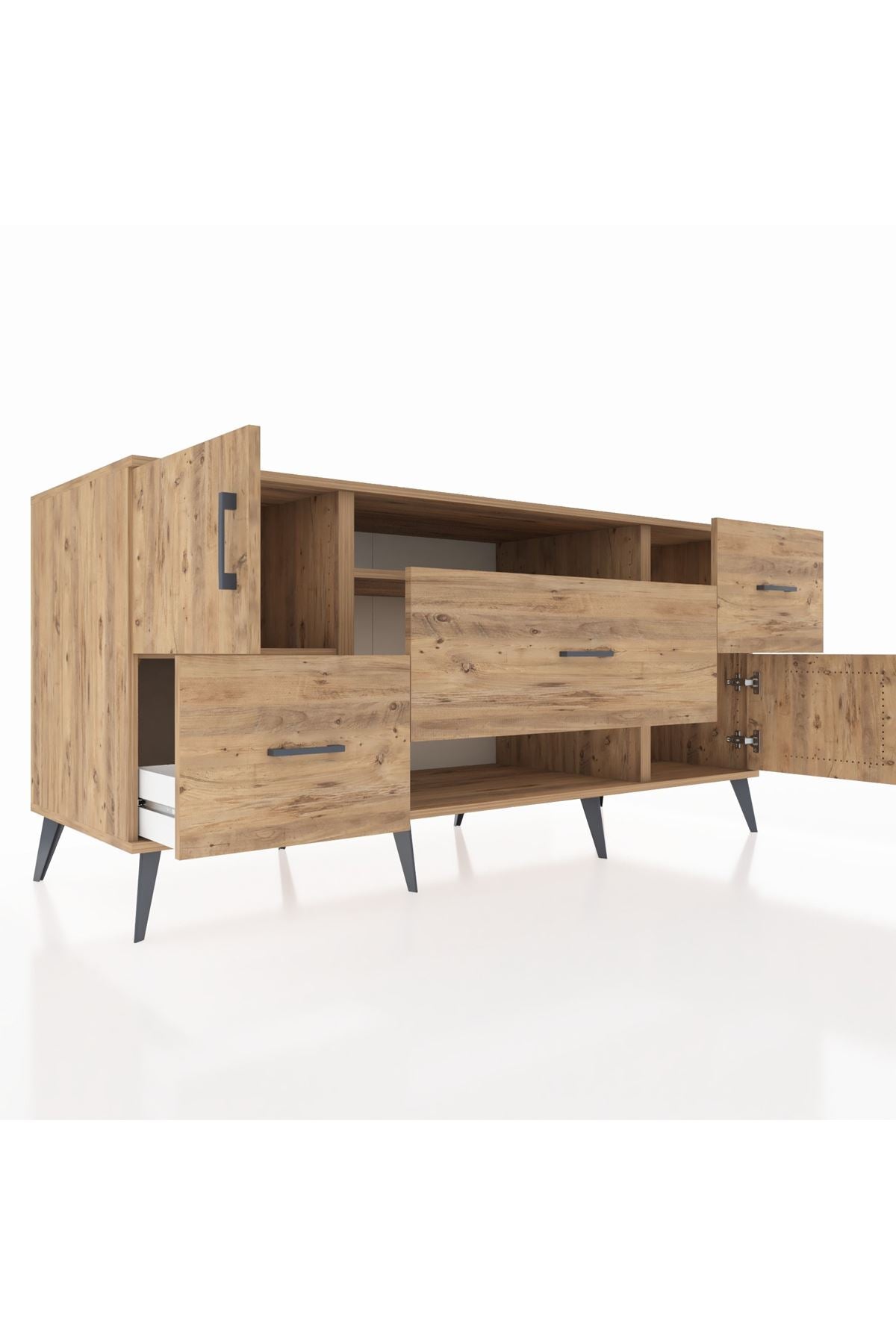 Kronos Konsol 2 Raflı 3 Çekmeceli 2 Kapaklı 176x59x83 - S610M020V21C