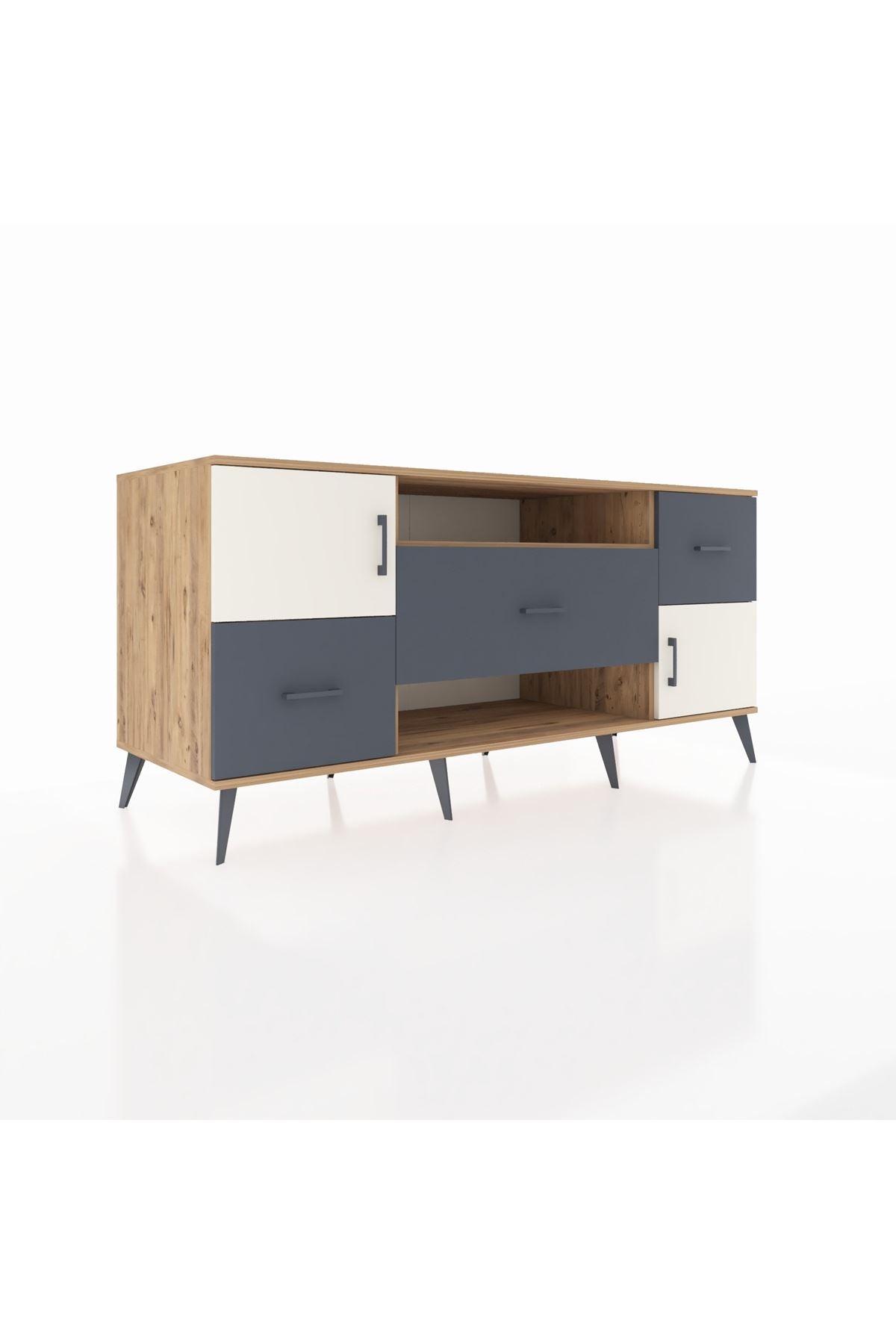 Kronos Konsol 2 Raflı 3 Çekmeceli 2 Kapaklı 176x59x83 - S610M020V23C