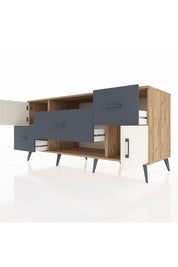 Kronos Konsol 2 Raflı 3 Çekmeceli 2 Kapaklı 176x59x83 - S610M020V23C