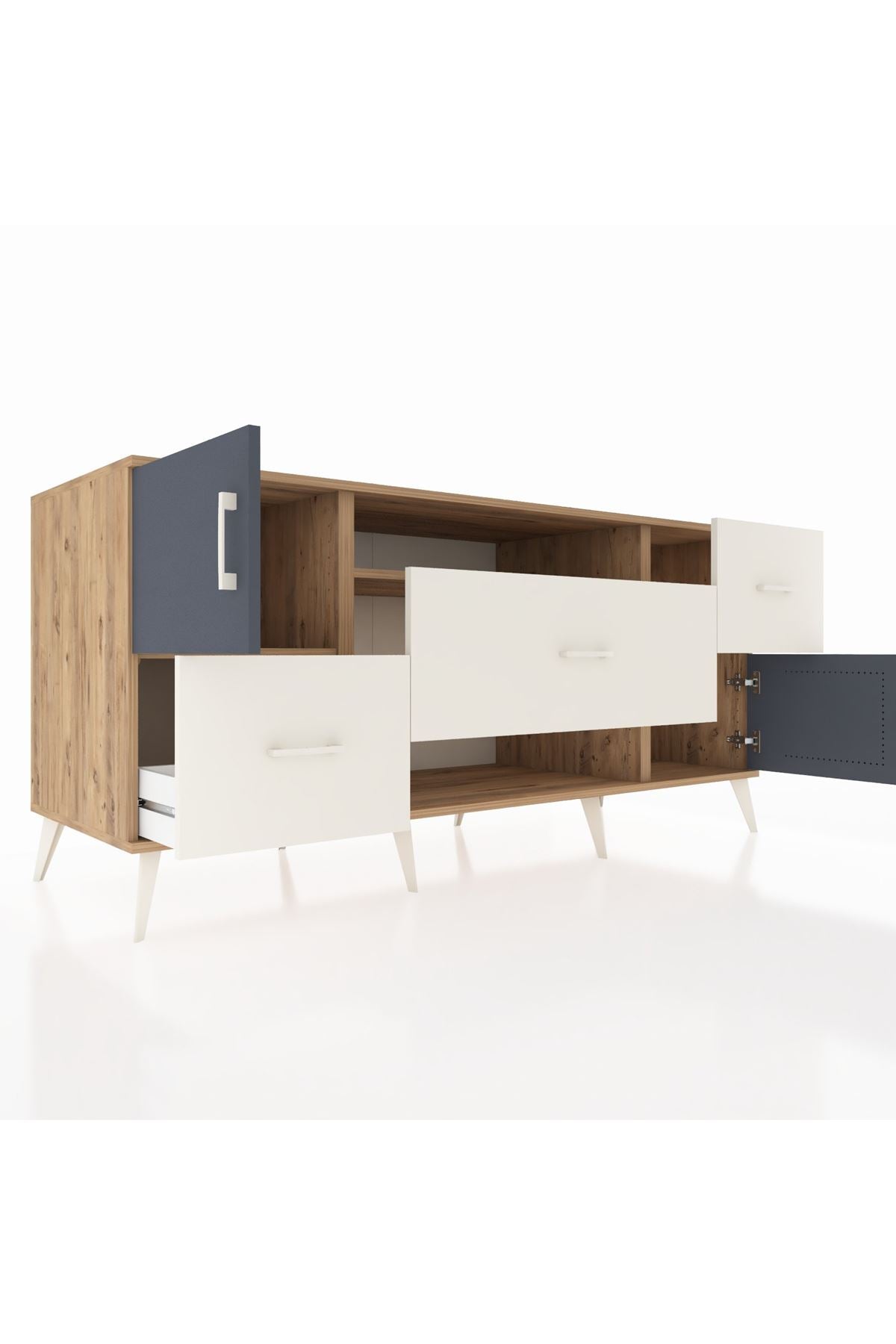 Kronos Konsol 2 Raflı 3 Çekmeceli 2 Kapaklı 176x59x83 - S610M020V25C