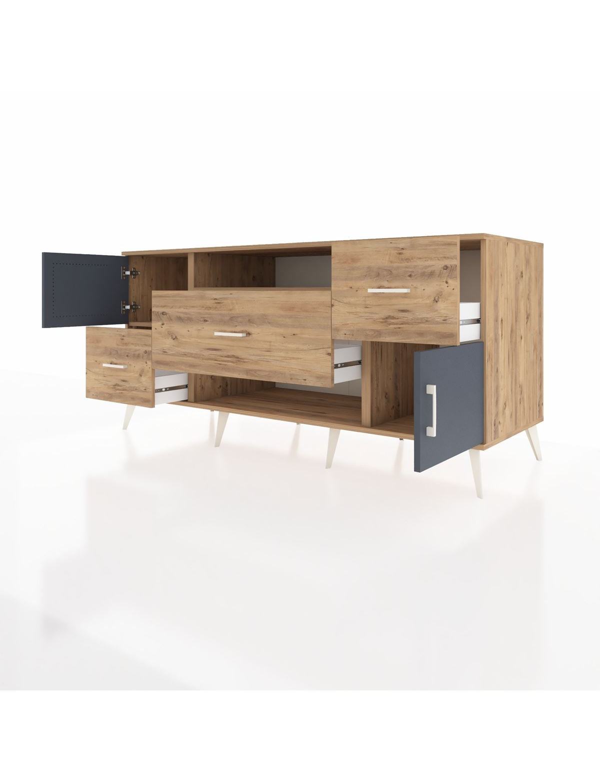 Kronos Konsol 2 Raflı 3 Çekmeceli 2 Kapaklı 176x59x83 - S610M020V27C