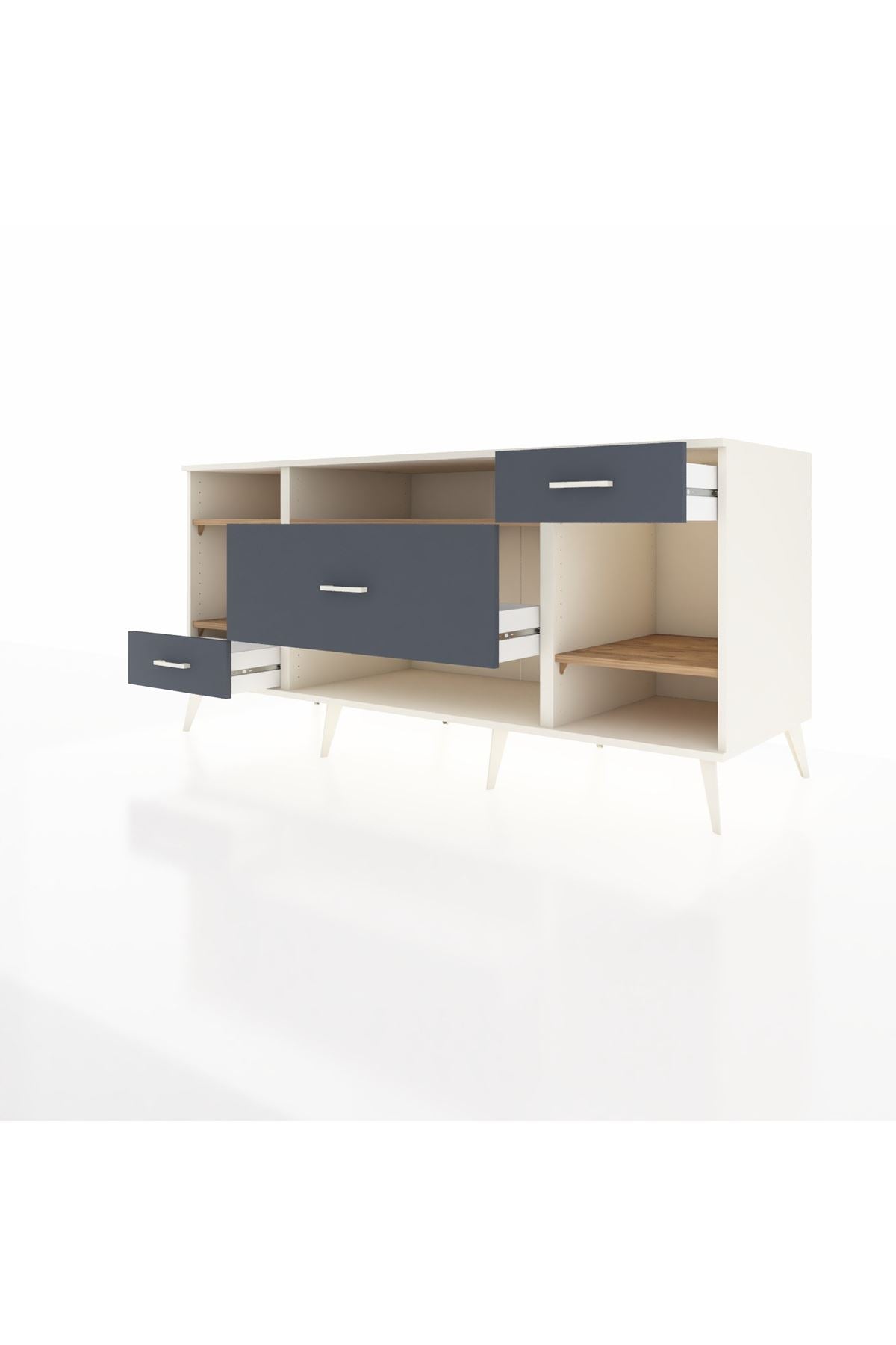 Kronos Konsol 4 Raflı 3 Çekmeceli 176x59x83 - S610M021V02C