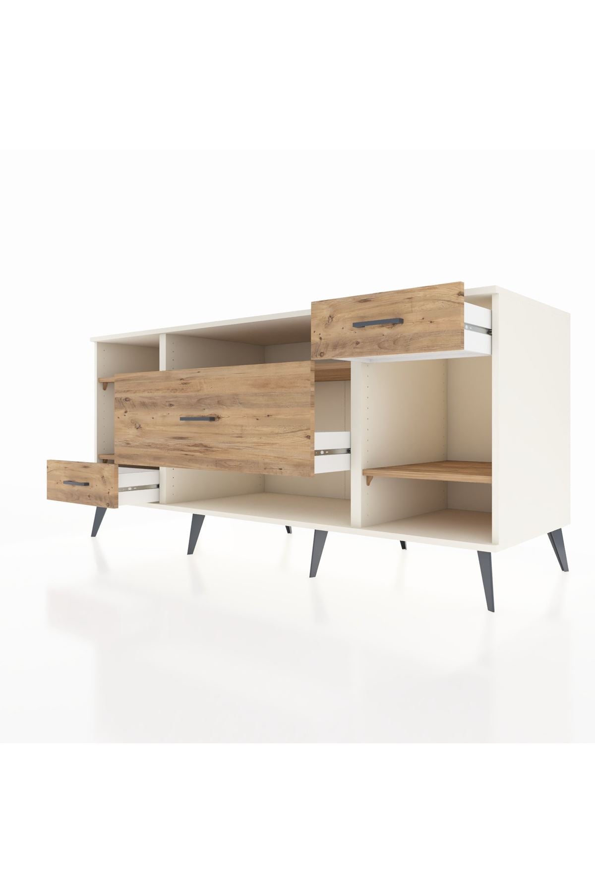 Kronos Konsol 4 Raflı 3 Çekmeceli 176x59x83 - S610M021V03C