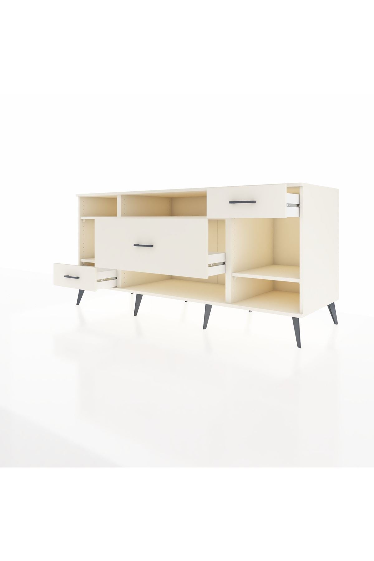 Kronos Konsol 4 Raflı 3 Çekmeceli 176x59x83 - S610M021V04C