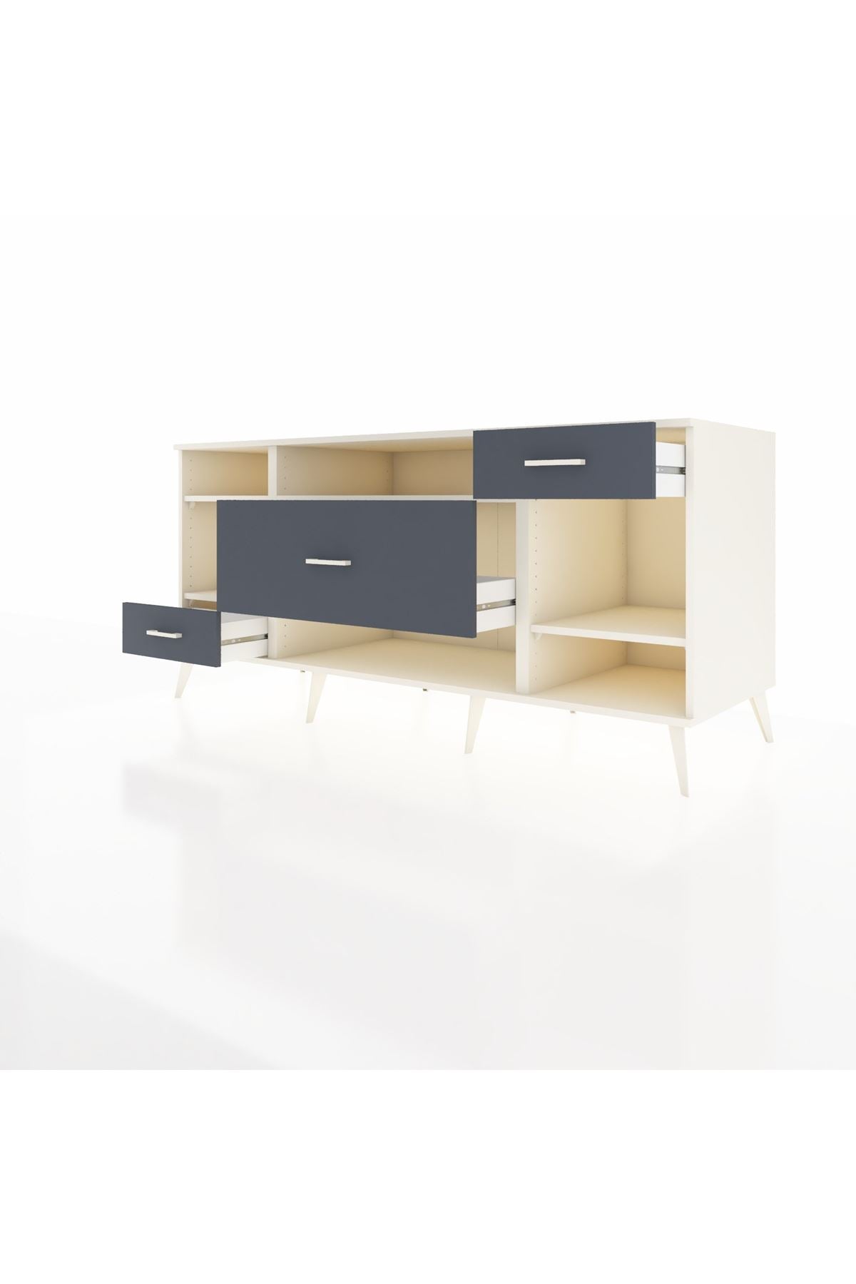 Kronos Konsol 4 Raflı 3 Çekmeceli 176x59x83 - S610M021V05C