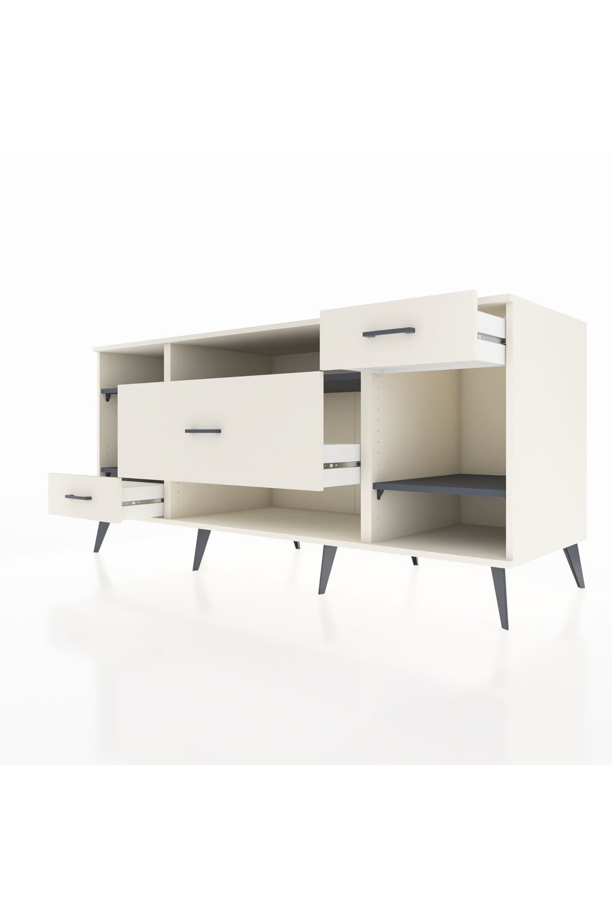 Kronos Konsol 4 Raflı 3 Çekmeceli 176x59x83 - S610M021V07C