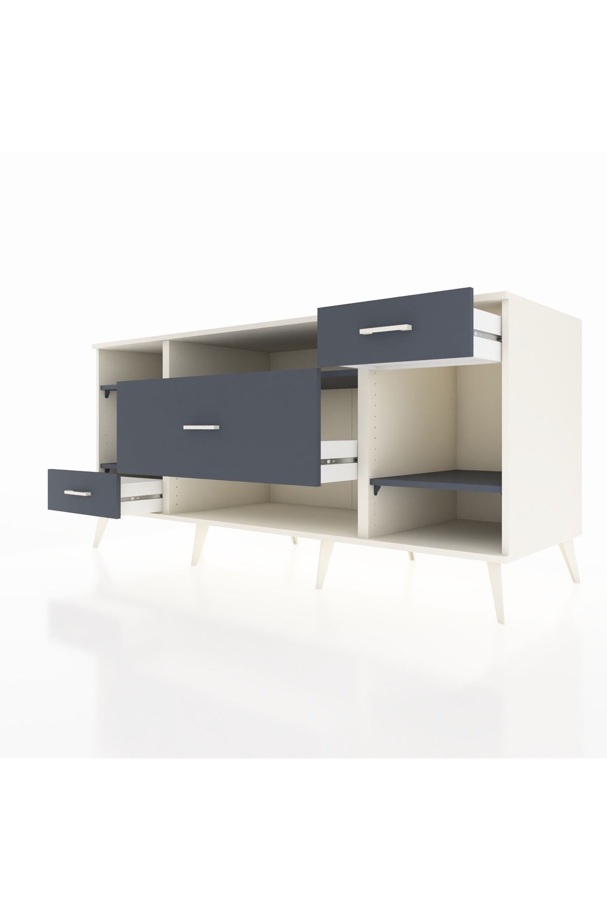 Kronos Konsol 4 Raflı 3 Çekmeceli 176x59x83 - S610M021V08C