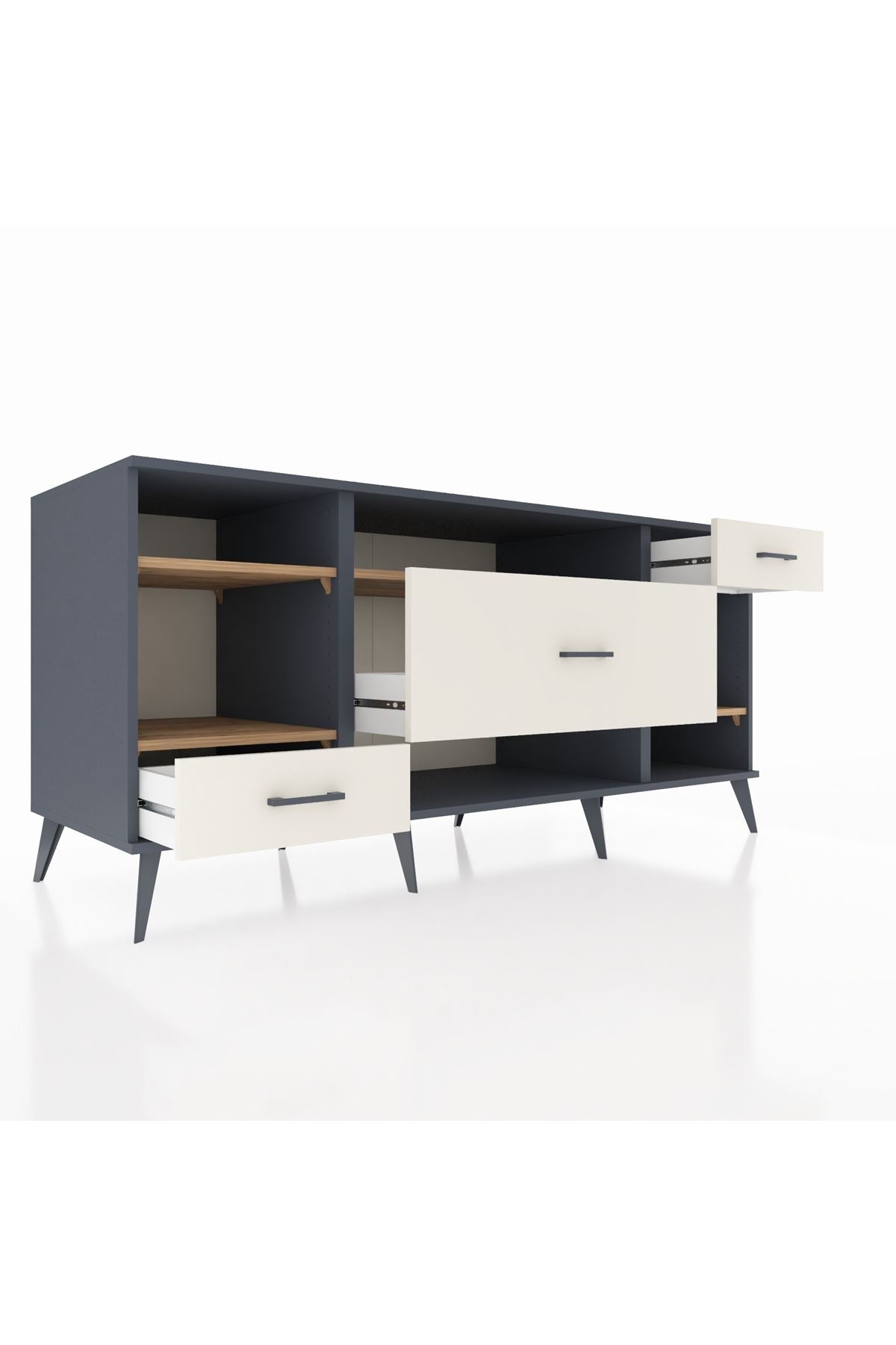 Kronos Konsol 4 Raflı 3 Çekmeceli 176x59x83 - S610M021V10C