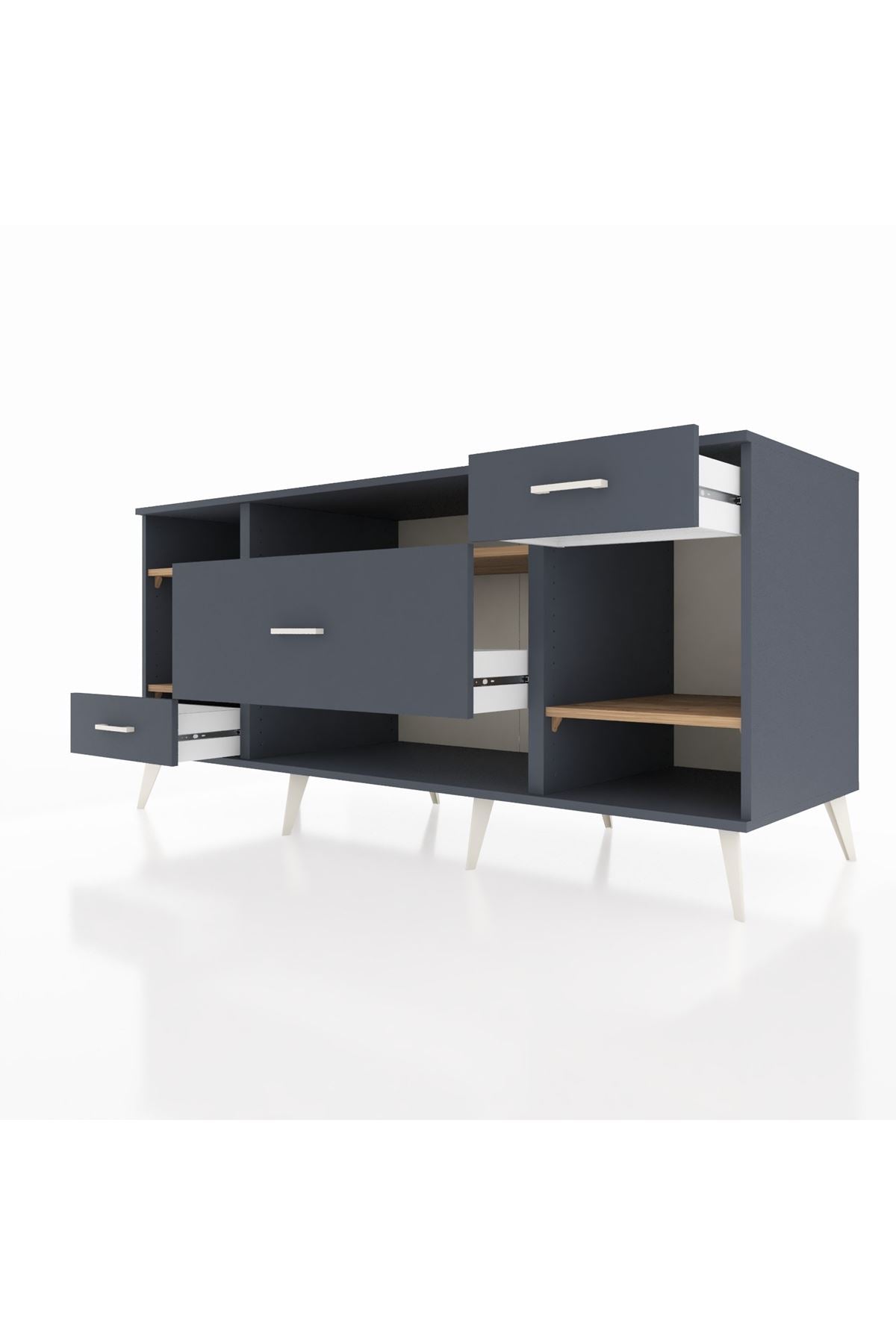 Kronos Konsol 4 Raflı 3 Çekmeceli 176x59x83 - S610M021V11C