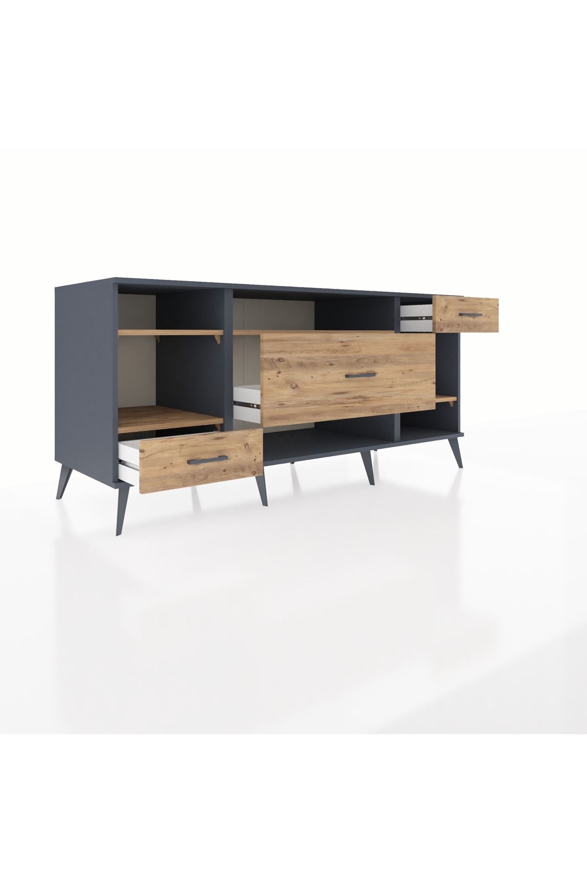 Kronos Konsol 4 Raflı 3 Çekmeceli 176x59x83 - S610M021V12C