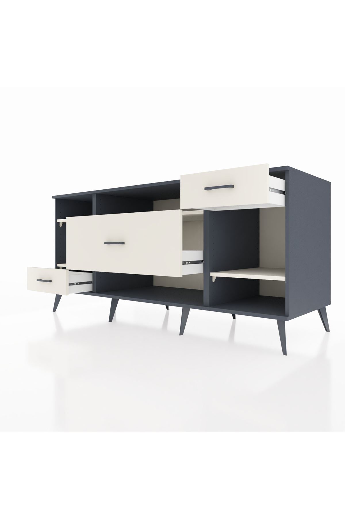 Kronos Konsol 4 Raflı 3 Çekmeceli 176x59x83 - S610M021V13C