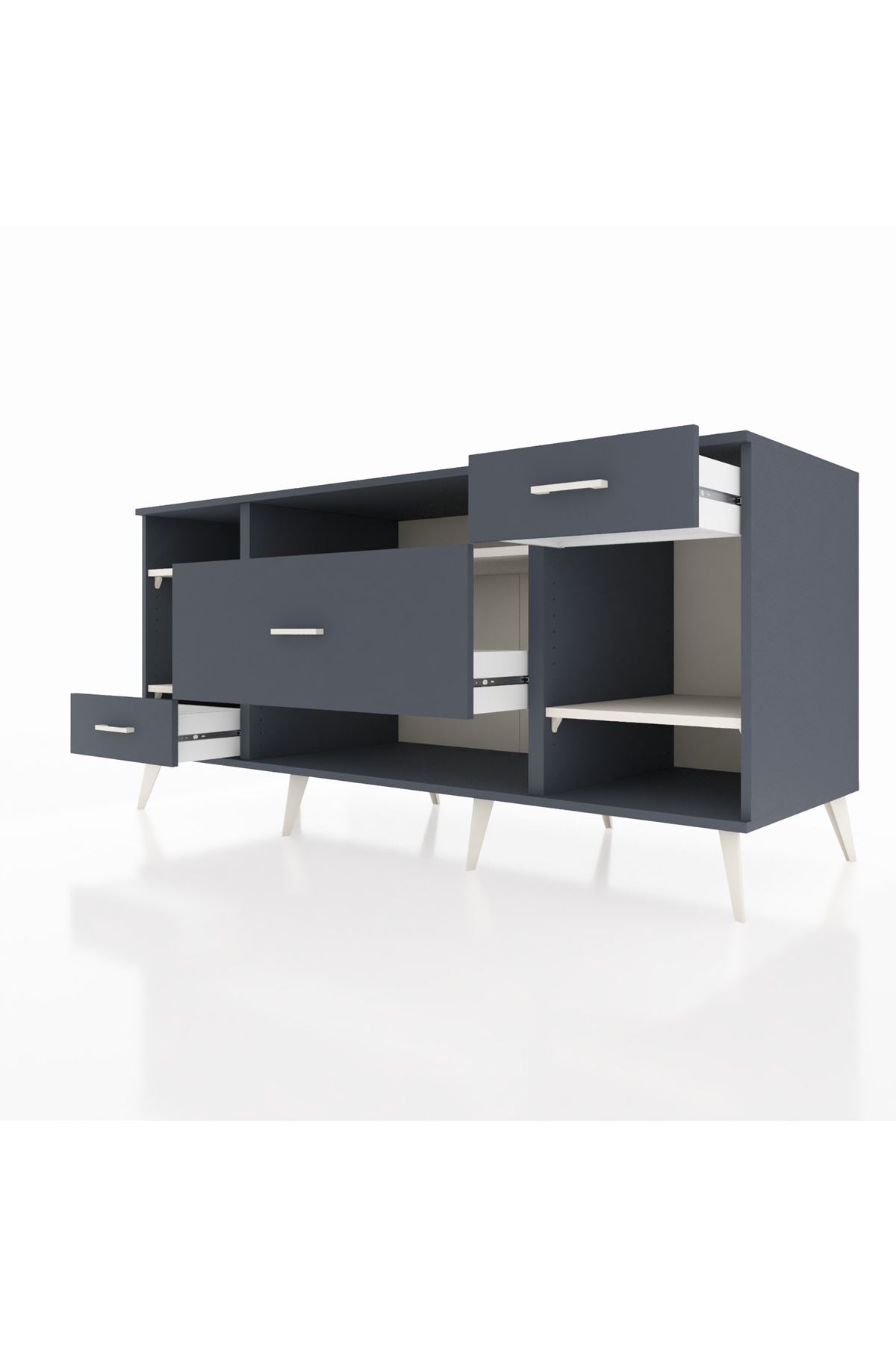 Kronos Konsol 4 Raflı 3 Çekmeceli 176x59x83 - S610M021V14C