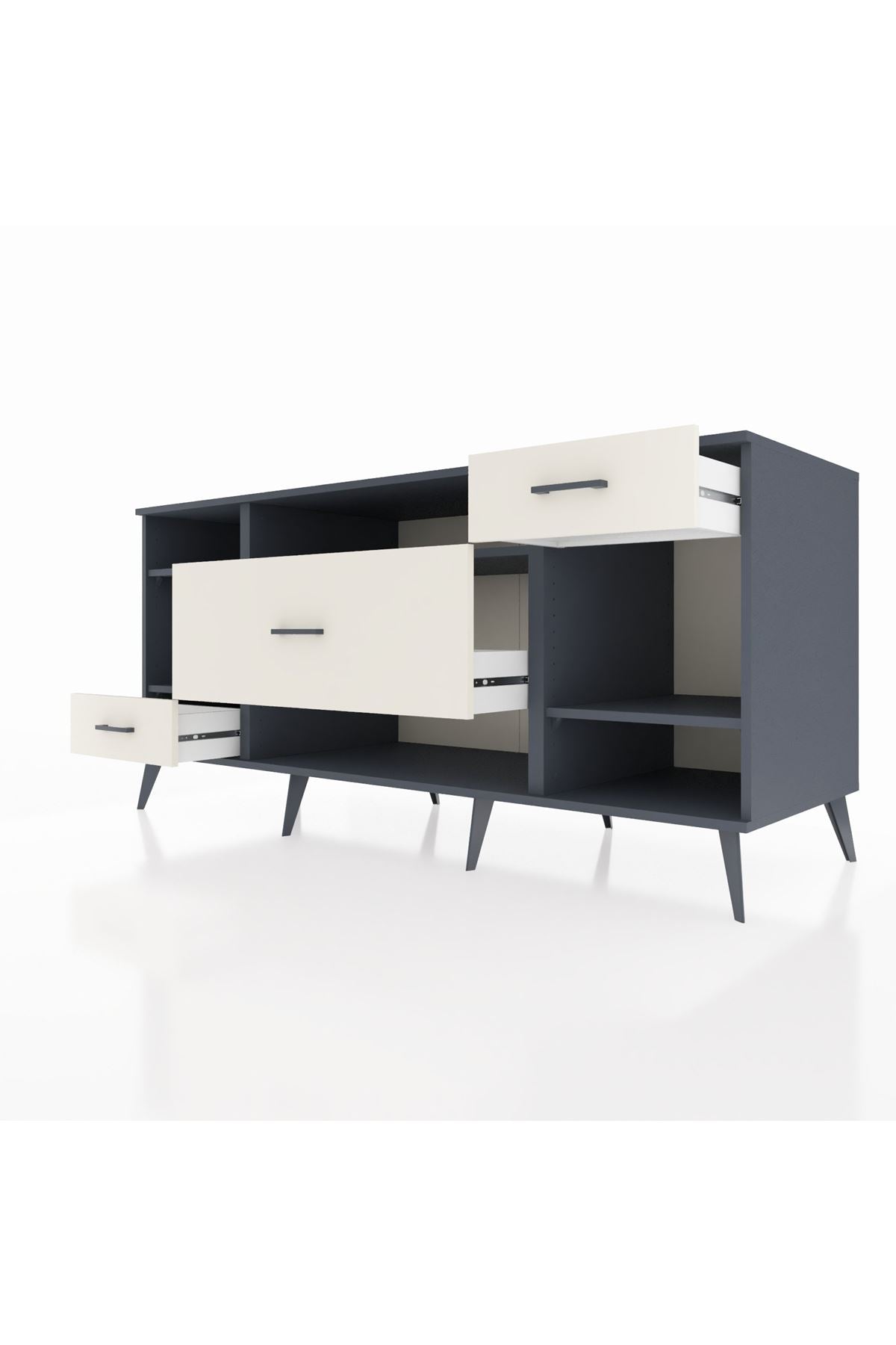 Kronos Konsol 4 Raflı 3 Çekmeceli 176x59x83 - S610M021V16C