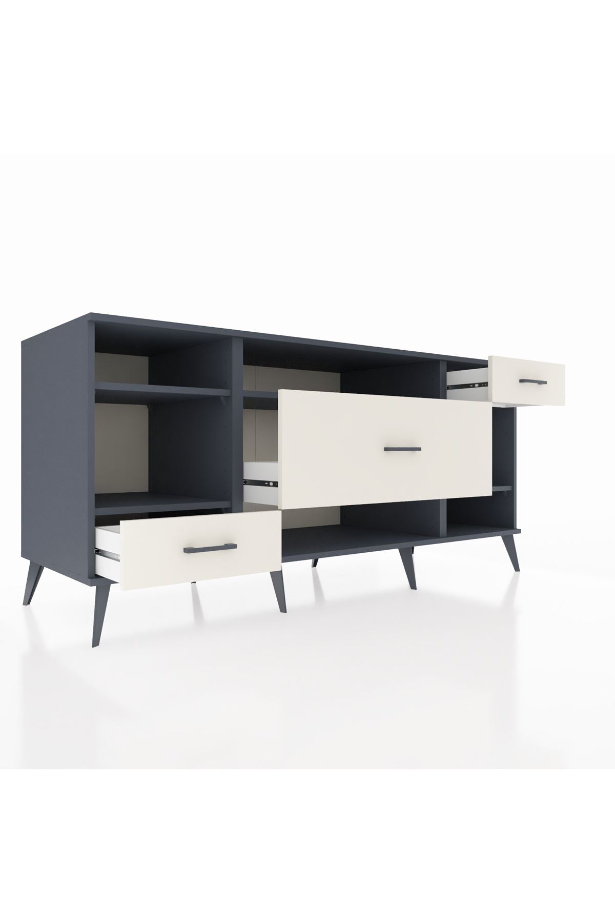 Kronos Konsol 4 Raflı 3 Çekmeceli 176x59x83 - S610M021V16C