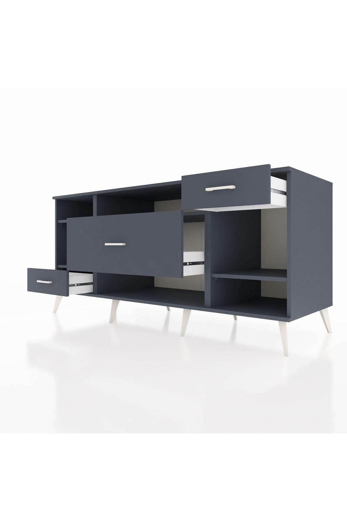 Kronos Konsol 4 Raflı 3 Çekmeceli 176x59x83 - S610M021V17C