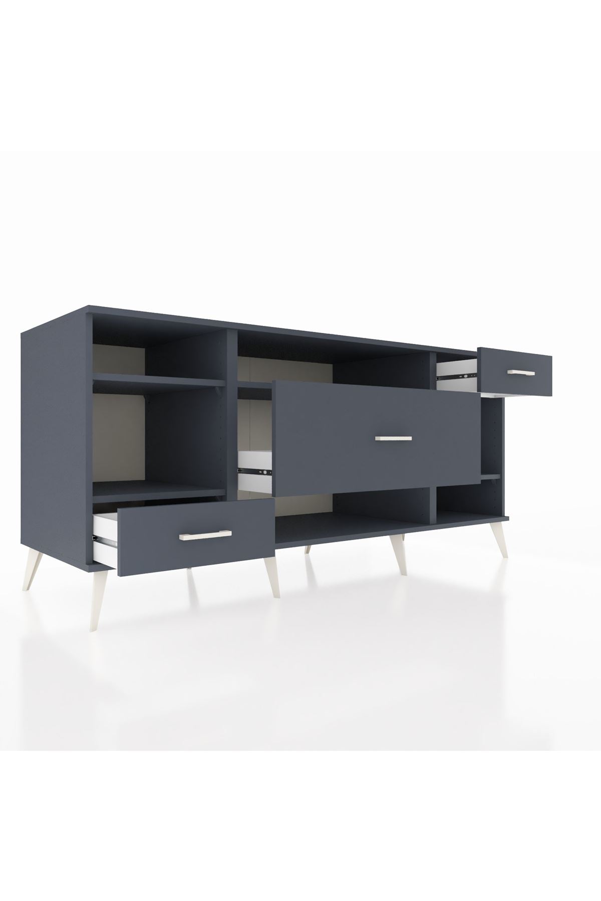 Kronos Konsol 4 Raflı 3 Çekmeceli 176x59x83 - S610M021V17C