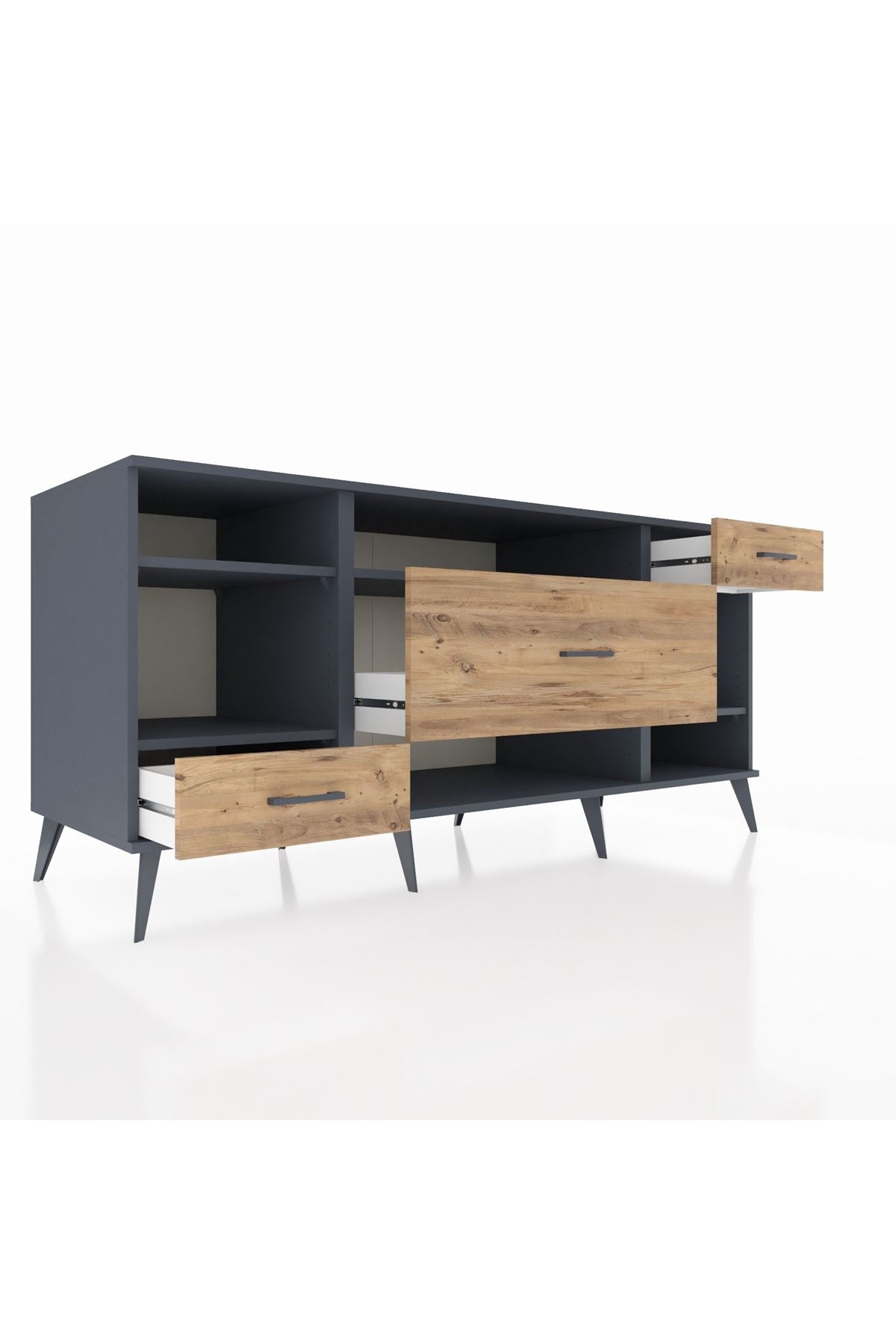 Kronos Konsol 4 Raflı 3 Çekmeceli 176x59x83 - S610M021V18C