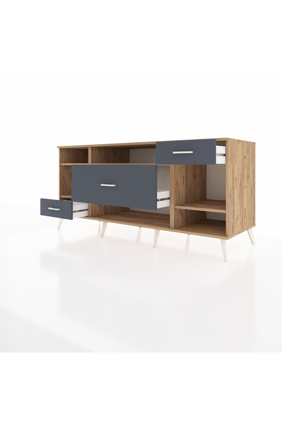 Kronos Konsol 4 Raflı 3 Çekmeceli 176x59x83 - S610M021V20C