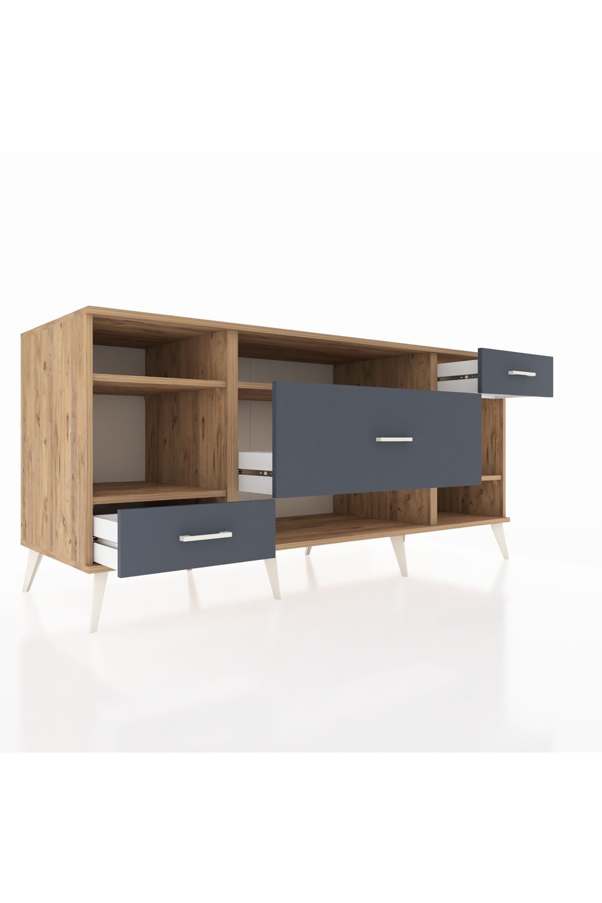 Kronos Konsol 4 Raflı 3 Çekmeceli 176x59x83 - S610M021V20C