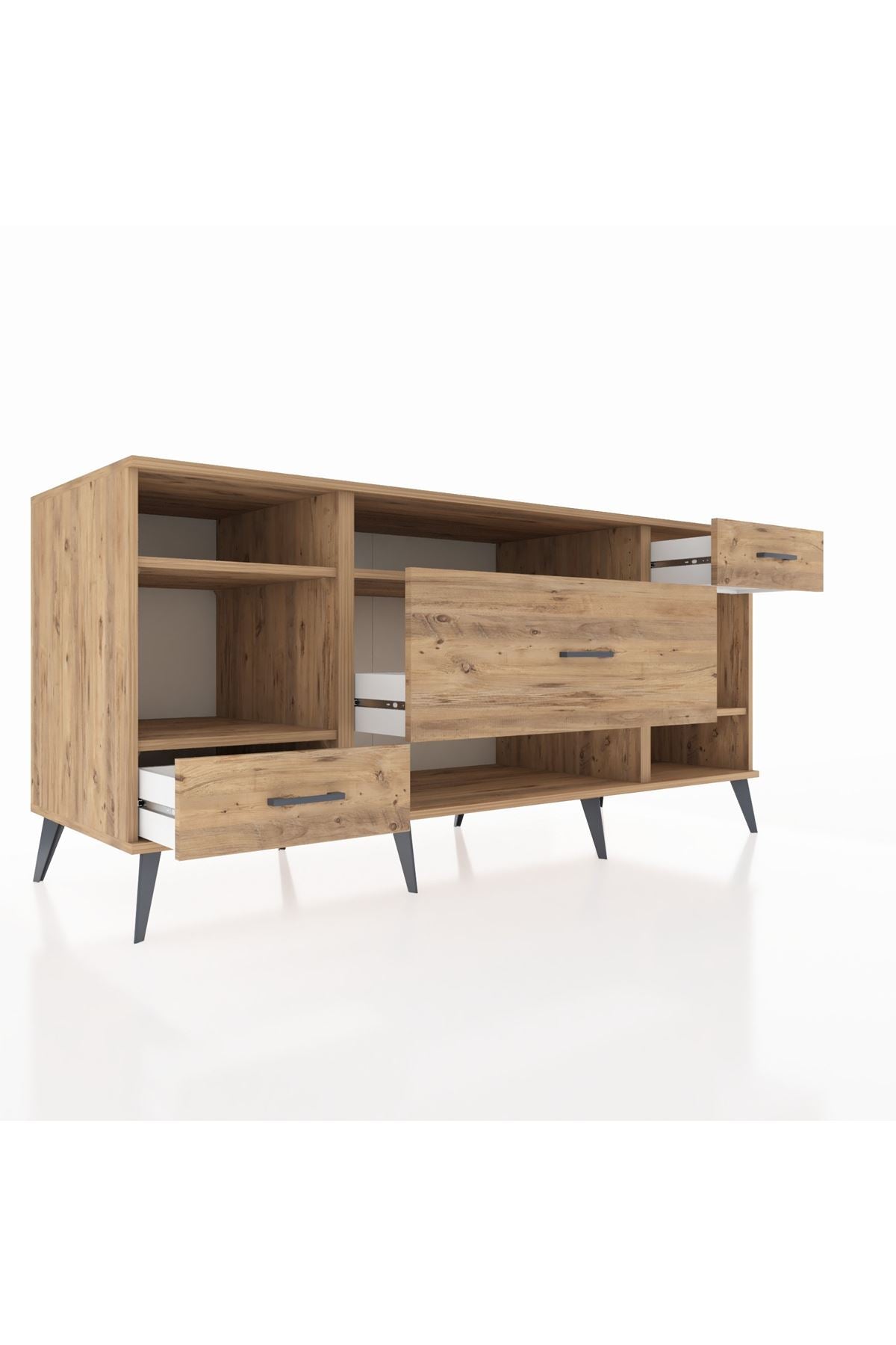 Kronos Konsol 4 Raflı 3 Çekmeceli 176x59x83 - S610M021V21C