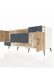 Kronos Konsol 4 Raflı 3 Çekmeceli 2 Kapaklı 176x59x83 - S610M022V02C