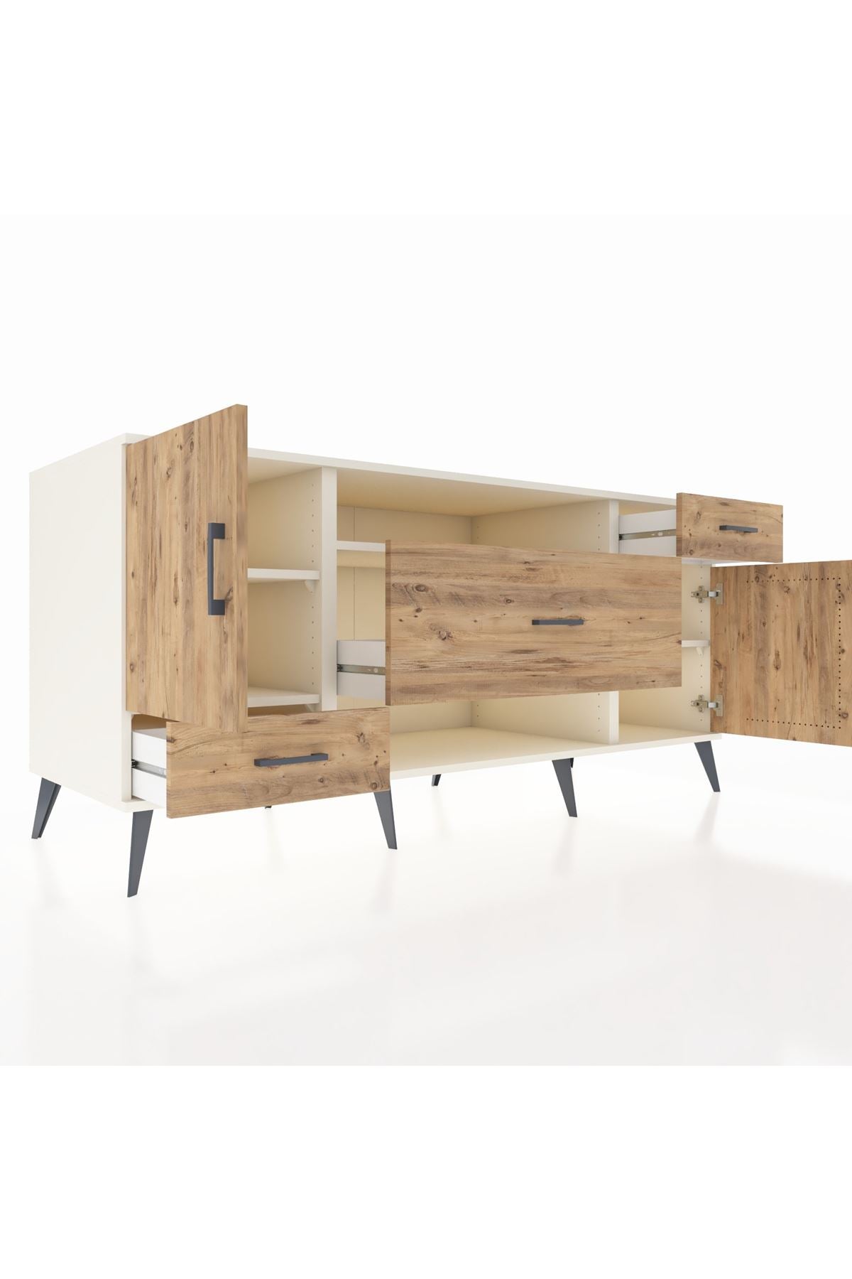 Kronos Konsol 4 Raflı 3 Çekmeceli 2 Kapaklı 176x59x83 - S610M022V03C