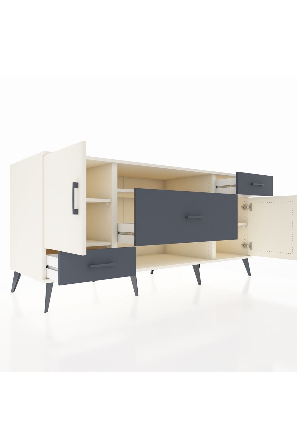 Kronos Konsol 4 Raflı 3 Çekmeceli 2 Kapaklı 176x59x83 - S610M022V05C