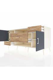 Kronos Konsol 4 Raflı 3 Çekmeceli 2 Kapaklı 176x59x83 - S610M022V09C