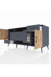 Kronos Konsol 4 Raflı 3 Çekmeceli 2 Kapaklı 176x59x83 - S610M022V11C