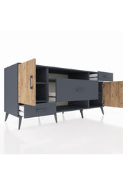 Kronos Konsol 4 Raflı 3 Çekmeceli 2 Kapaklı 176x59x83 - S610M022V11C