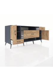 Kronos Konsol 4 Raflı 3 Çekmeceli 2 Kapaklı 176x59x83 - S610M022V12C