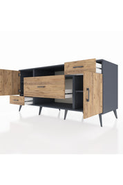 Kronos Konsol 4 Raflı 3 Çekmeceli 2 Kapaklı 176x59x83 - S610M022V12C