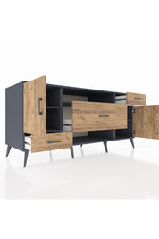 Kronos Konsol 4 Raflı 3 Çekmeceli 2 Kapaklı 176x59x83 - S610M022V12C