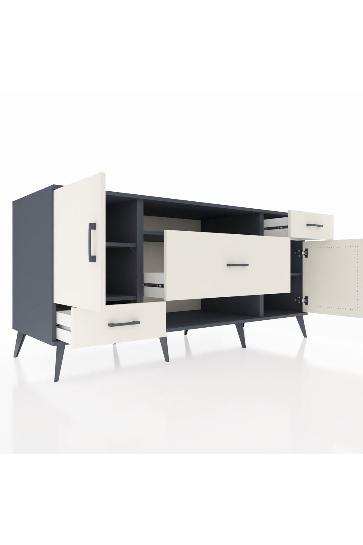 Kronos Konsol 4 Raflı 3 Çekmeceli 2 Kapaklı 176x59x83 - S610M022V13C