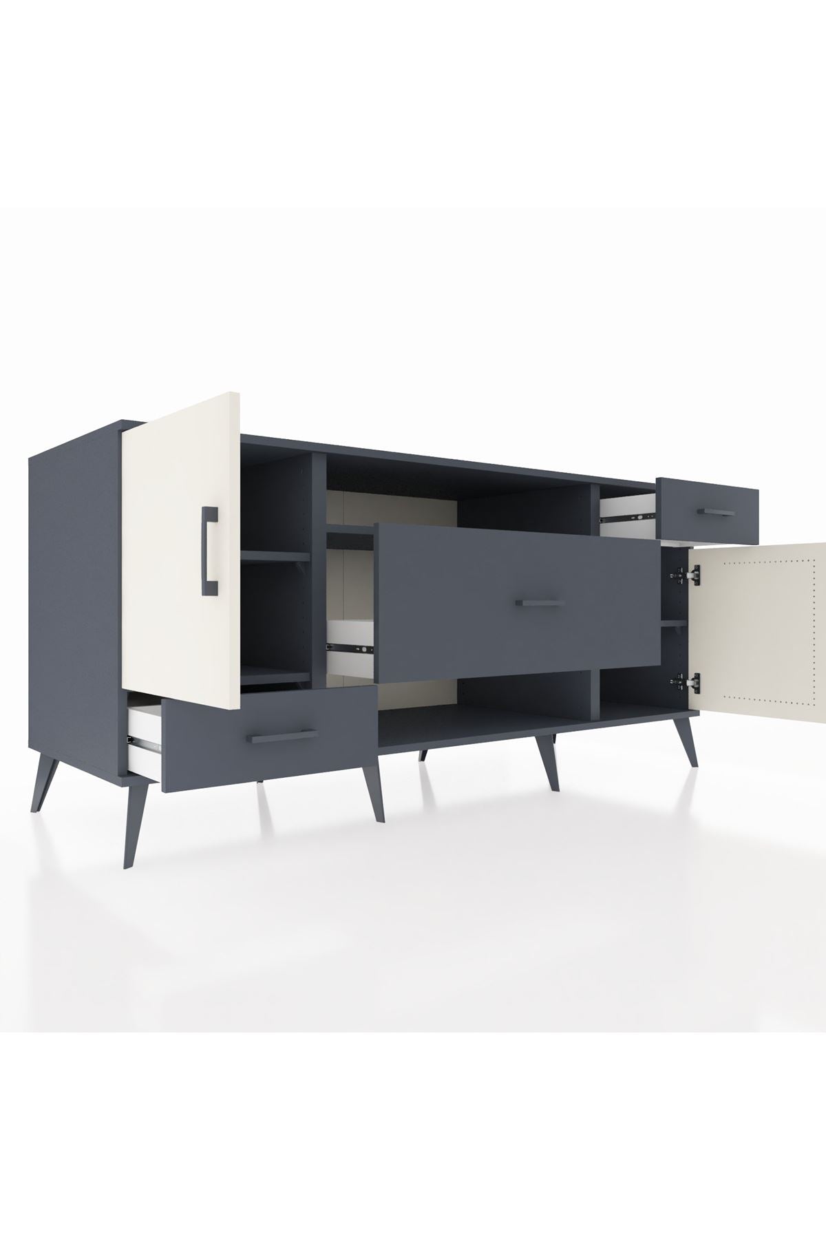 Kronos Konsol 4 Raflı 3 Çekmeceli 2 Kapaklı 176x59x83 - S610M022V14C